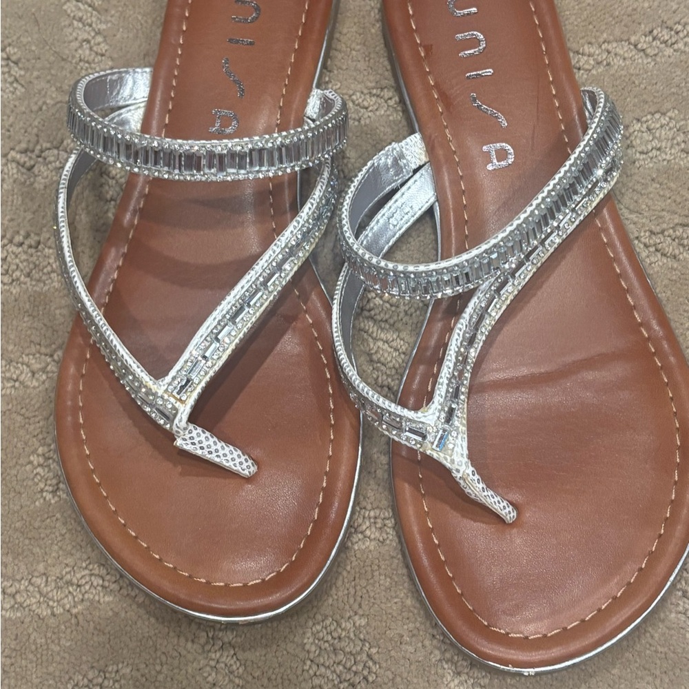 Unisa Silver and Tan Women's Sandals